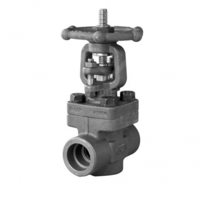 Válvula cortina acero carbón socket well